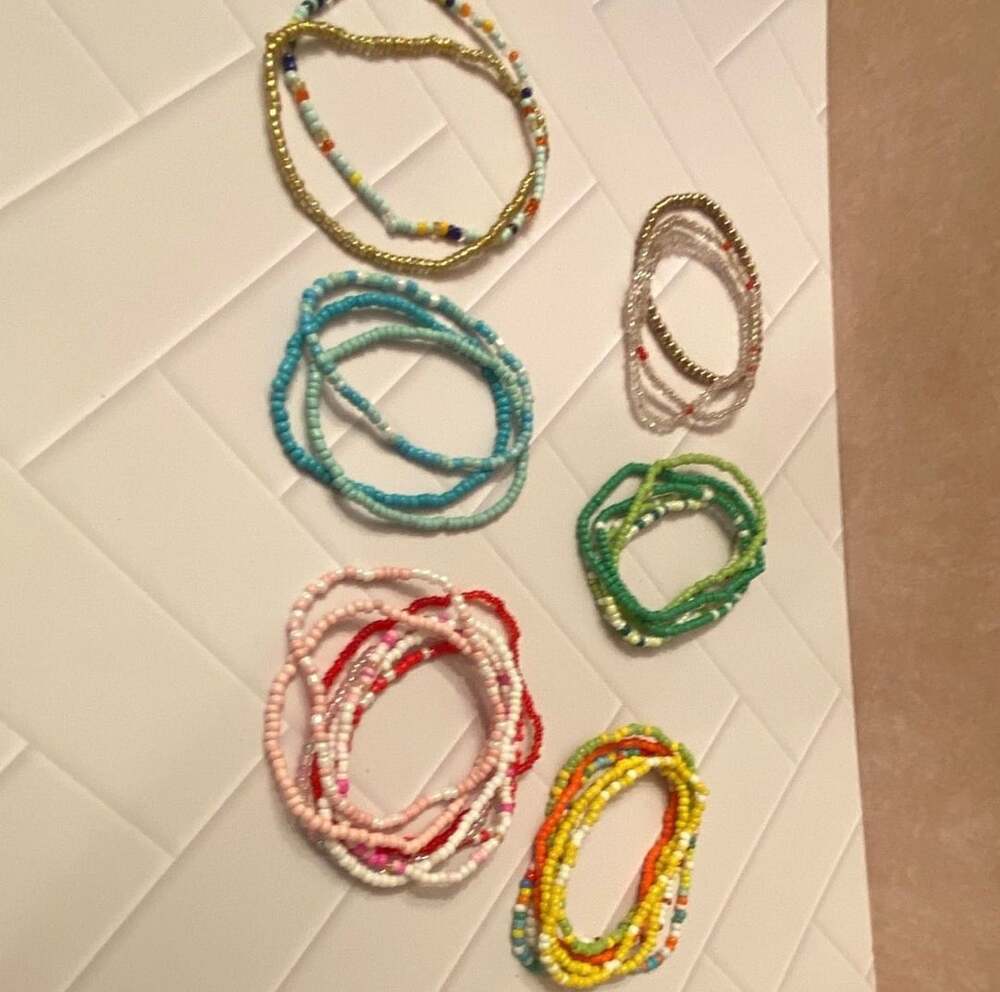 Unbranded 26 Beaded Bracelets Set Multi Color Glass Seed Beads Stackable